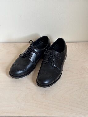 Alaia Black Leather Brogue Oxfords EU 36.5